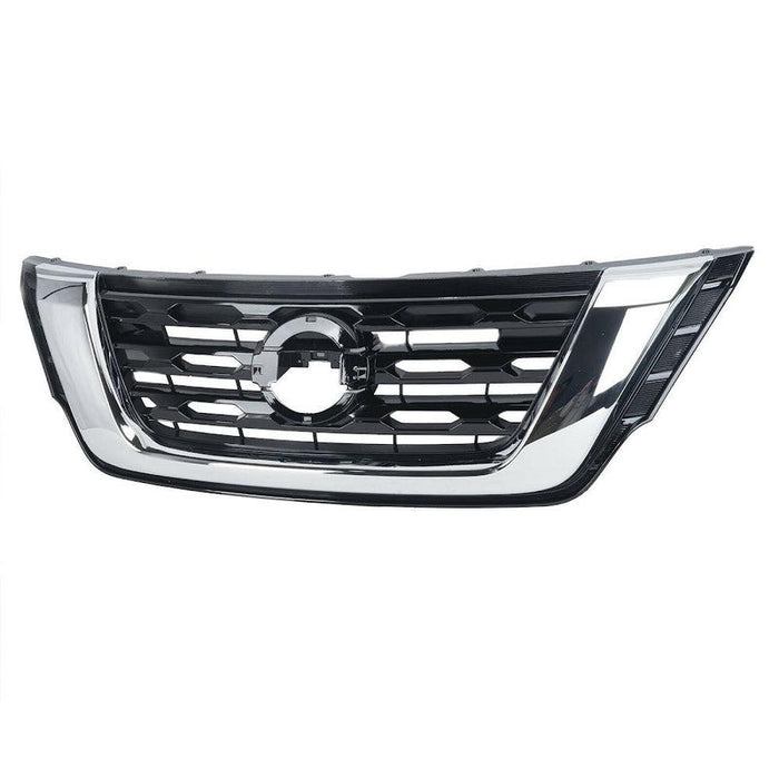 2019-2020 Nissan Pathfinder Grille Painted Silver Black Without Surround View - NI1200296-Partify-Painted-Replacement-Body-Parts