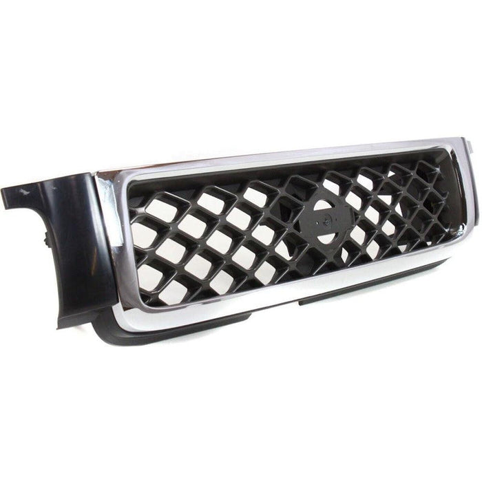 1999-2001 Nissan Pathfinder Grille SE Model Chrome/Silver/Charcoal With Chrome Moulding - NI1200188-Partify-Painted-Replacement-Body-Parts