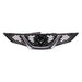 2017 Nissan Qashqai Grille Painted Black With Chrome Moulding Without Adaptive Cruise With Camera - NI1200289-Partify-Painted-Replacement-Body-Parts