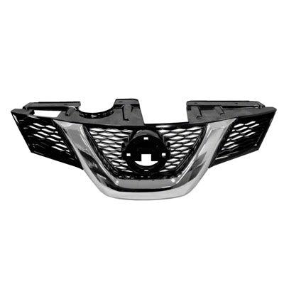 Nissan Rogue CAPA Certified Grille Painted Black With Chrome Moulding With Camera Hole - NI1200259C