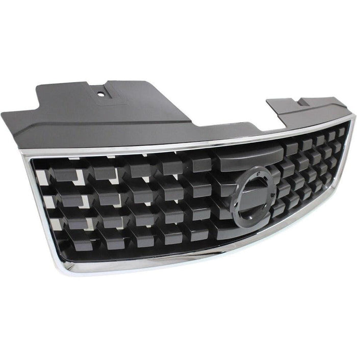 2008-2009 Nissan Sentra Grille Painted Dark Silver Black With Chrome Frame 2.0L - NI1200248-Partify-Painted-Replacement-Body-Parts