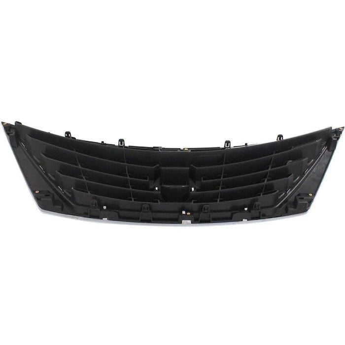 2012-2014 Nissan Versa Sedan Grille Black With Chrome Moulding - NI1200247-Partify-Painted-Replacement-Body-Parts