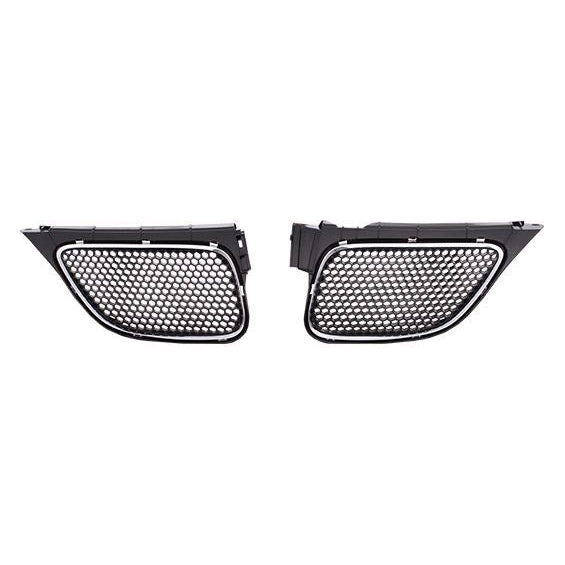 Pontiac Vibe CAPA Certified Grille Driver Side Upper Matte-Dark Gray With Chrome Moulding - GM1200652C