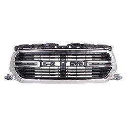 RAM Pickup RAM 1500 CAPA Certified Grille Chrome Surround With Black Billets Without Camera Laramie/Big Horn Model - CH1200428C