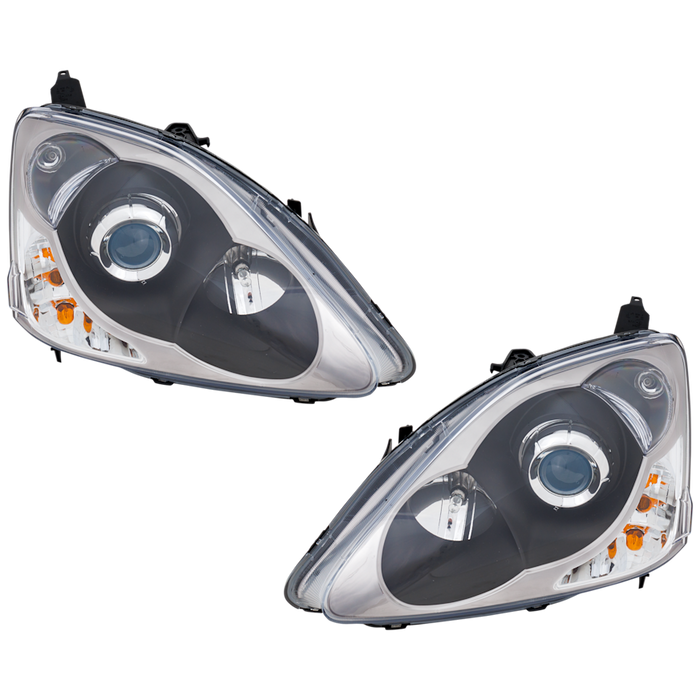 Honda Civic Headlight Set Projector Design W/ Bezel Performance Set 2 Door Hatchback - HO2505139