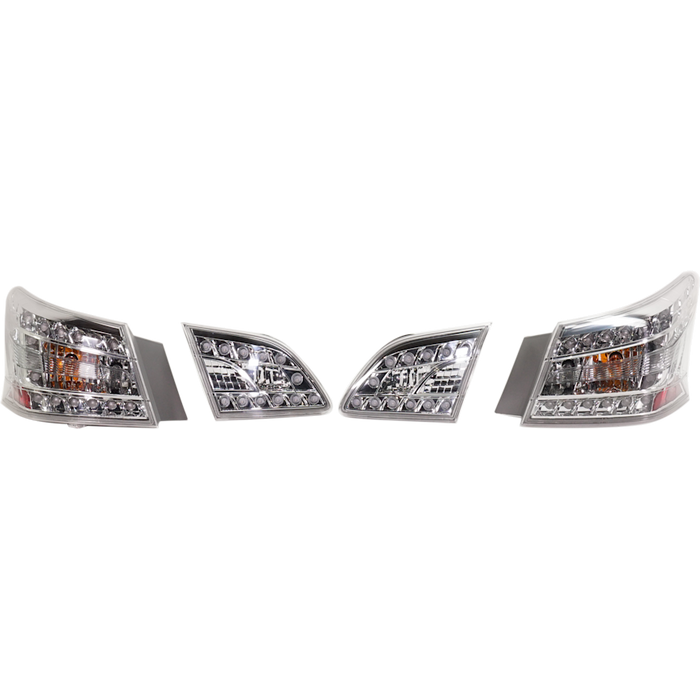 Nissan Sentra Tail Light Set Led Clear Lens/Chrome Bezel 4 Pcs Set All Led - NI2811159