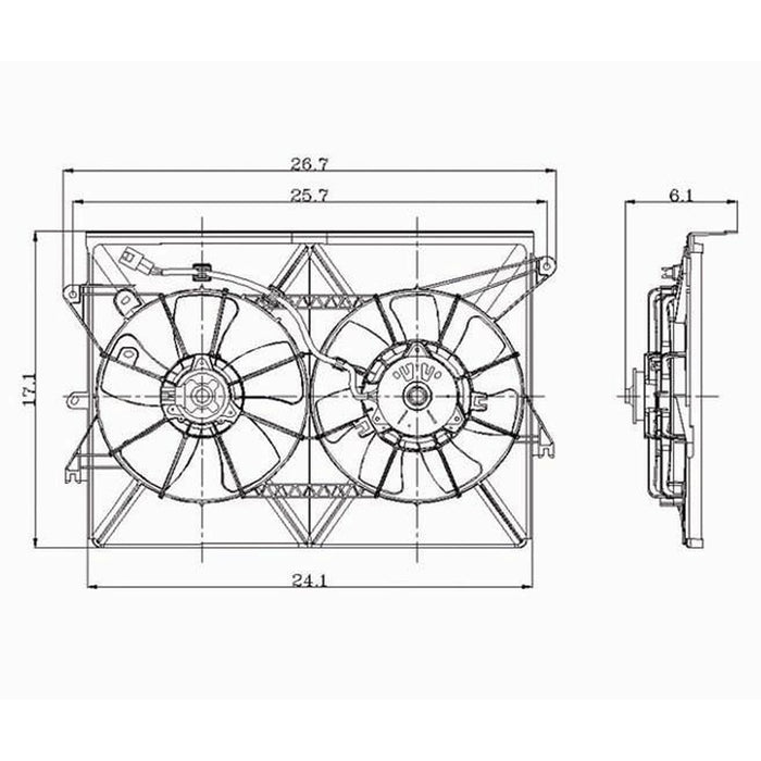 Scion tC Engine Cooling Fan Assembly Motor/Blade/Shroud Assembly - SC3115101