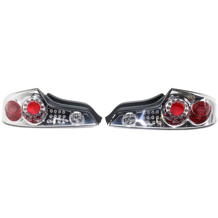 INFINITI G35 Tail Light Set 2 Pcs Set Clear Lens Chrome Bezel Coupe - IN2811107