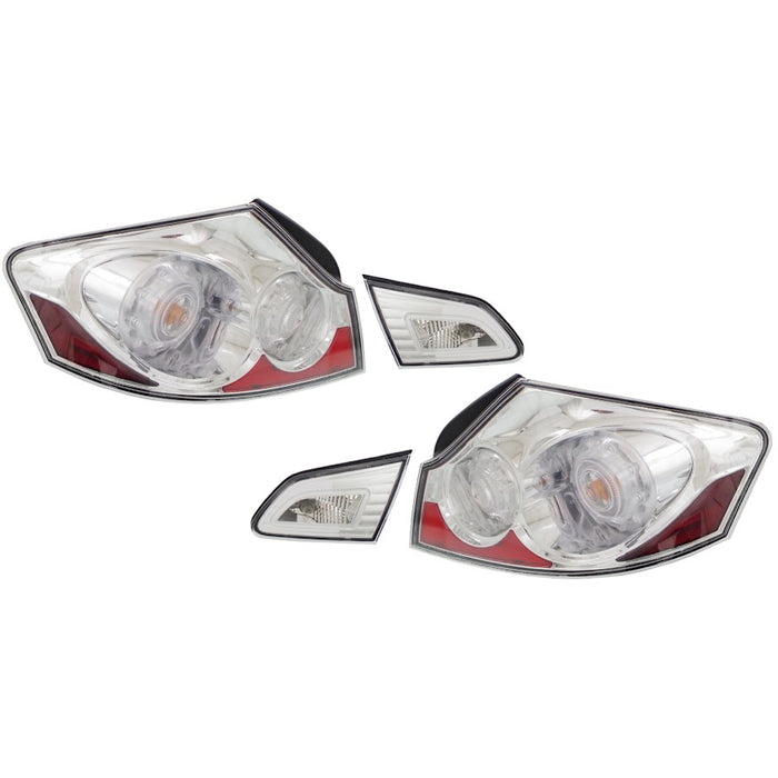 INFINITI G25/G35/G37/Q40 Tail Light Set 4 Pcs Set Bulb Type Clear Lens/Chrome Bezel Sedan - IN2811102