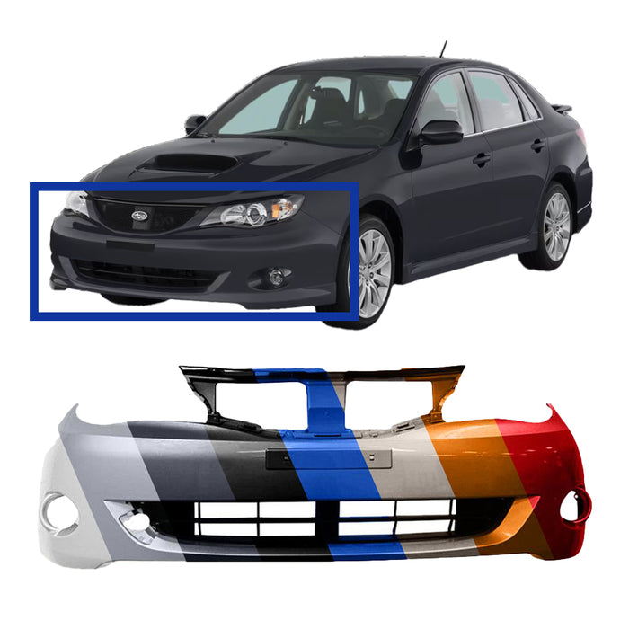 Subaru Impreza / Impreza WRX Front Bumper Without Lower Lip Holes Non STI - SU1000158