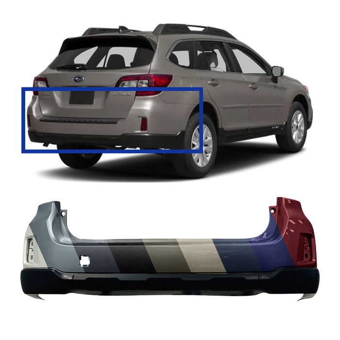 Subaru Outback CAPA Certified Rear Bumper Without Sensor Holes - SU1100175C