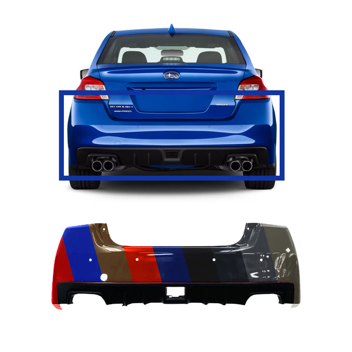 Subaru WRX / WRX STI Sedan 4-Door CAPA Certified Rear Bumper With Sensor Holes - SU1100176C