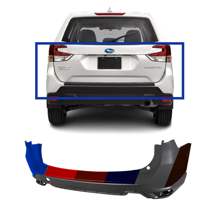 Subaru Forester Sport CAPA Certified Rear Bumper Without Sensor Holes - SU1100195C