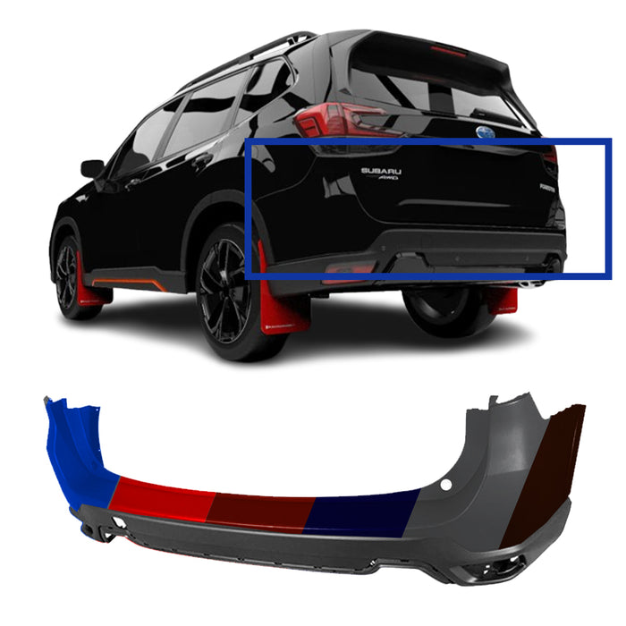 Subaru Forester Sport CAPA Certified Rear Bumper With Sensor Holes - SU1100196C