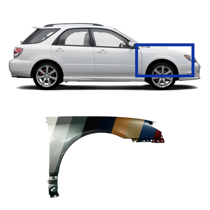 Subaru Impreza Wagon CAPA Certified Passenger Side Fender Without Signal Hole - SU1241134C