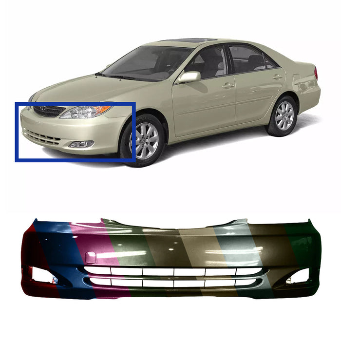 Toyota Camry Front Bumper With Fog Lights With Tow Hook Hole - TO1000232