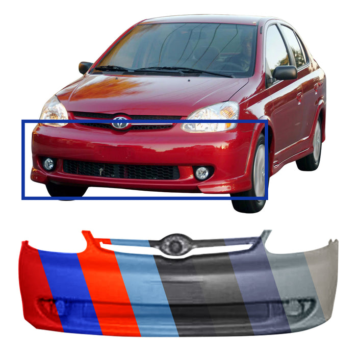 Toyota Echo CAPA Certified Front Bumper Without Spoiler Holes - TO1000253C