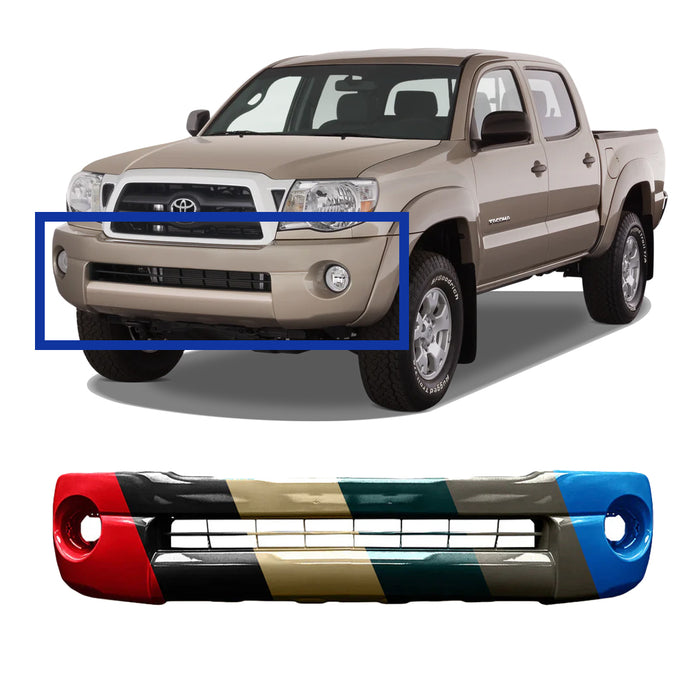 Toyota Tacoma Front Bumper With Flare Holes & Without Spoiler Holes - TO1000302