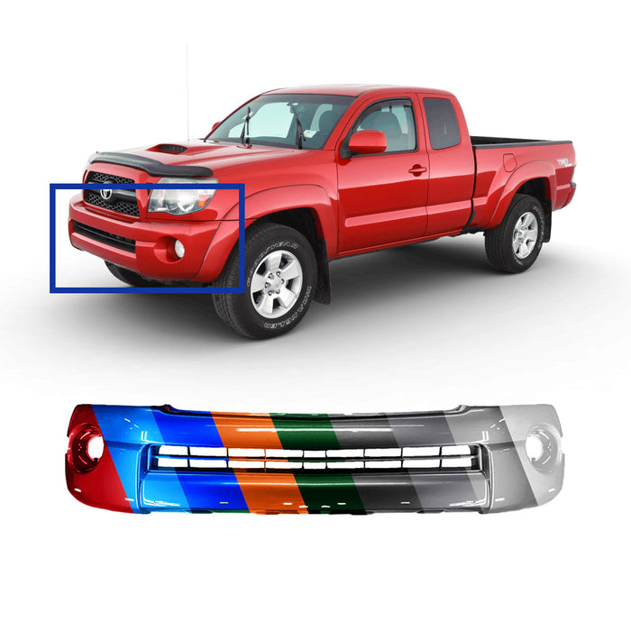 Toyota Tacoma CAPA Certified Front Bumper With Flare Holes & With Spoiler Holes - TO1000305C