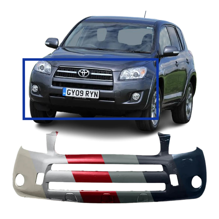 Toyota RAV4 CAPA Certified Front Bumper Without Bumper Extension Holes - TO1000319C