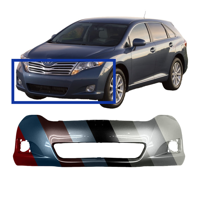 Toyota Venza CAPA Certified Front Bumper Without Sensor Holes - TO1000354C