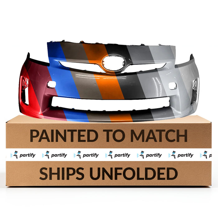 Toyota Prius CAPA Certified Front Bumper Without Headlight Washer Holes & Without Sensor Holes - TO1000359C