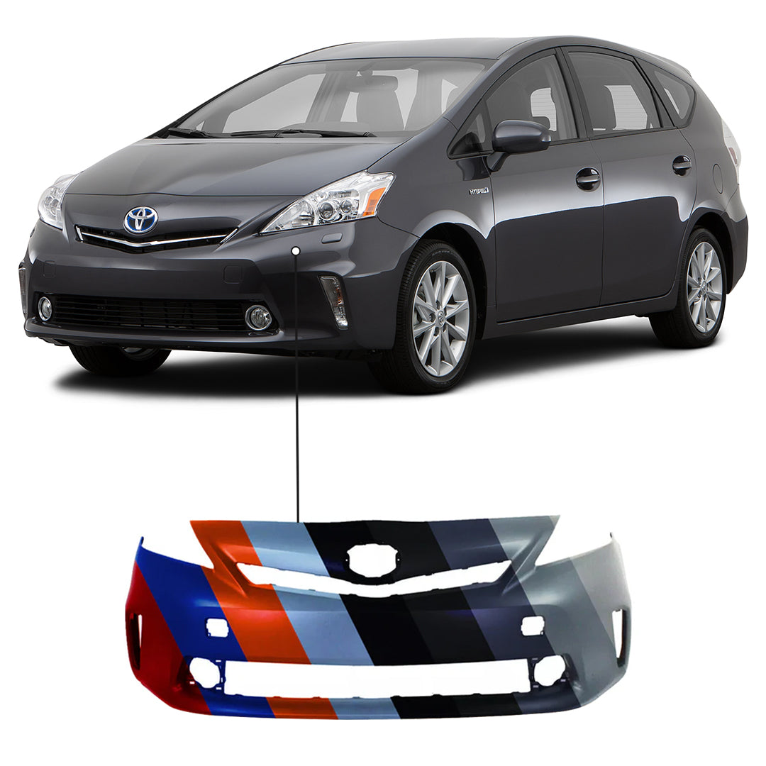 2012-2014 Toyota Prius V Front Bumper With Headlight Washer Holes
