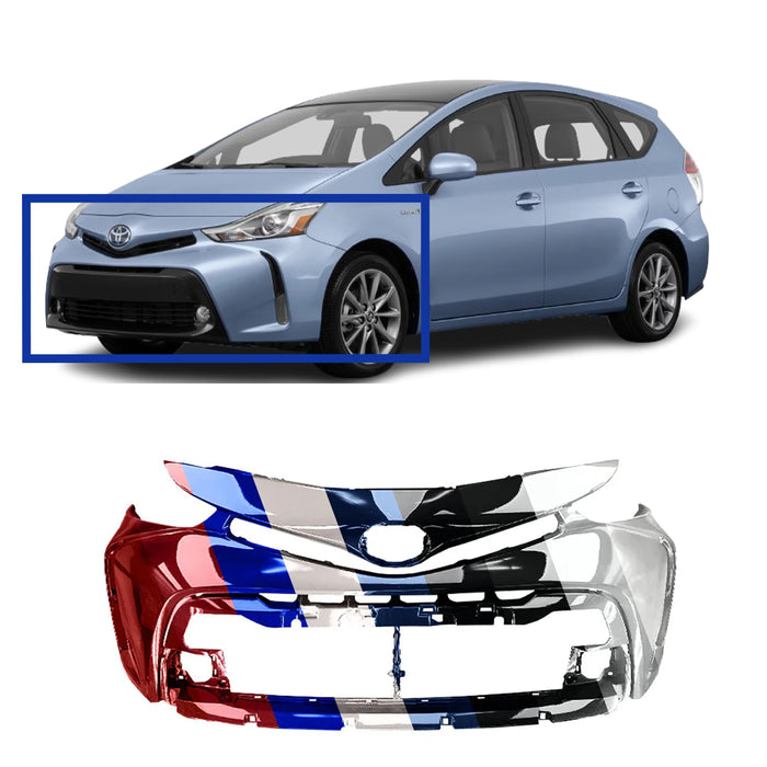 Toyota Prius-V CAPA Certified Front Bumper - TO1000410C