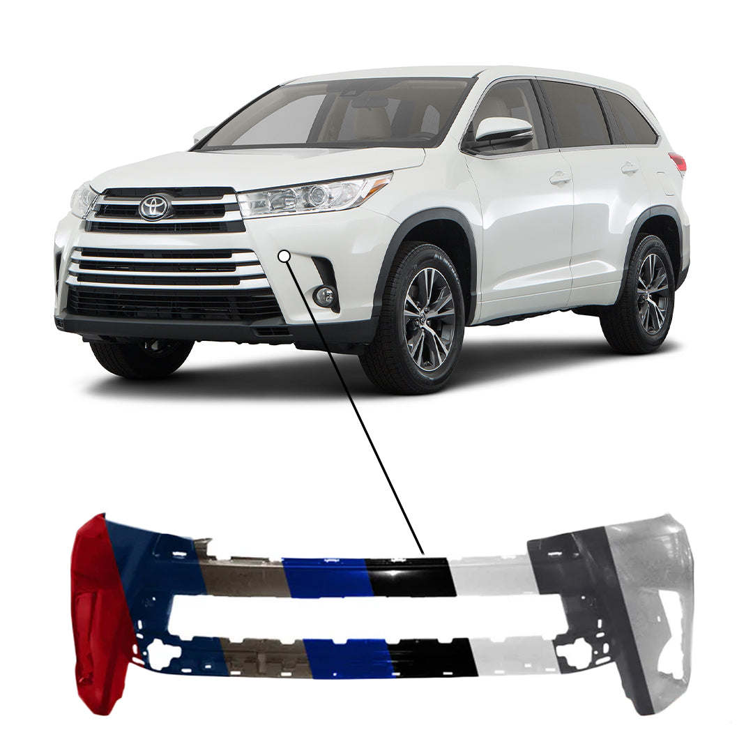 2017-2019 Toyota Highlander Front Bumper With Sensor Holes