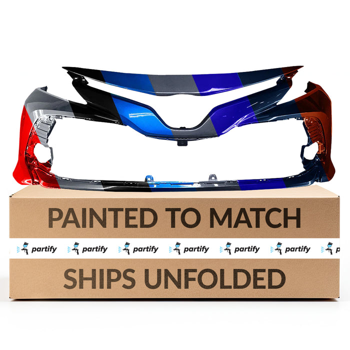 Toyota Camry L/LE/XLE/Hybrid OEM Front Bumper With Sensor Holes & Without Bird's Eye View - 521190X937
