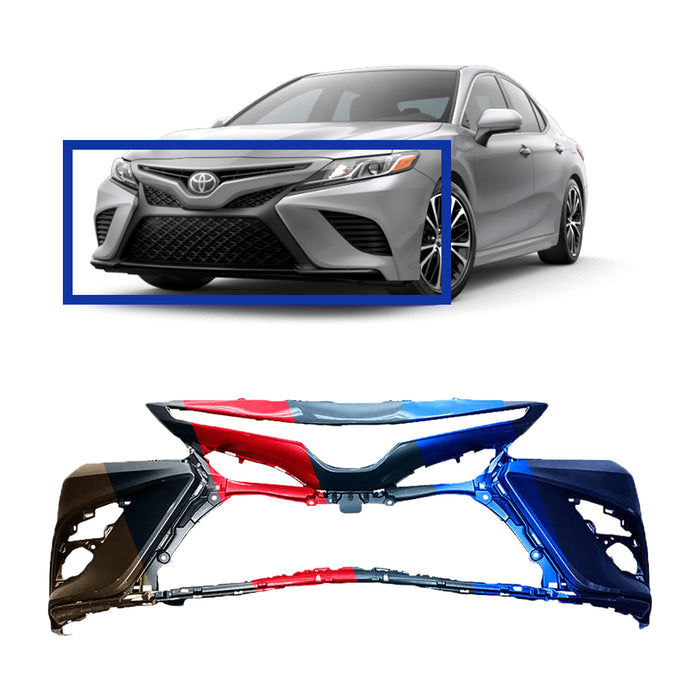 Toyota Camry SE CAPA Certified Front Bumper Without Sensor Holes - TO1000440C