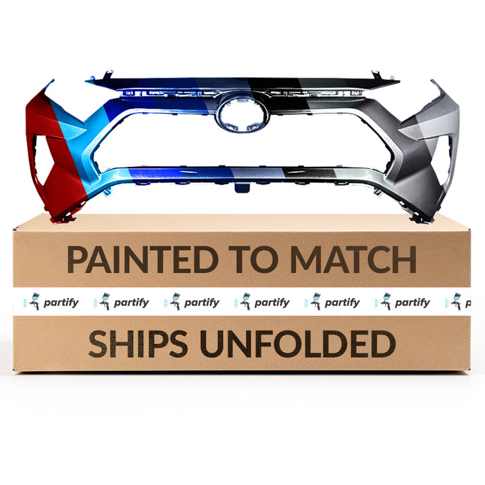 Toyota RAV4 Non Adventure/Trail Model OEM Front Bumper Without Tow Hook Hole and Sensor Holes For Canada Manufactured Models - 521190R919