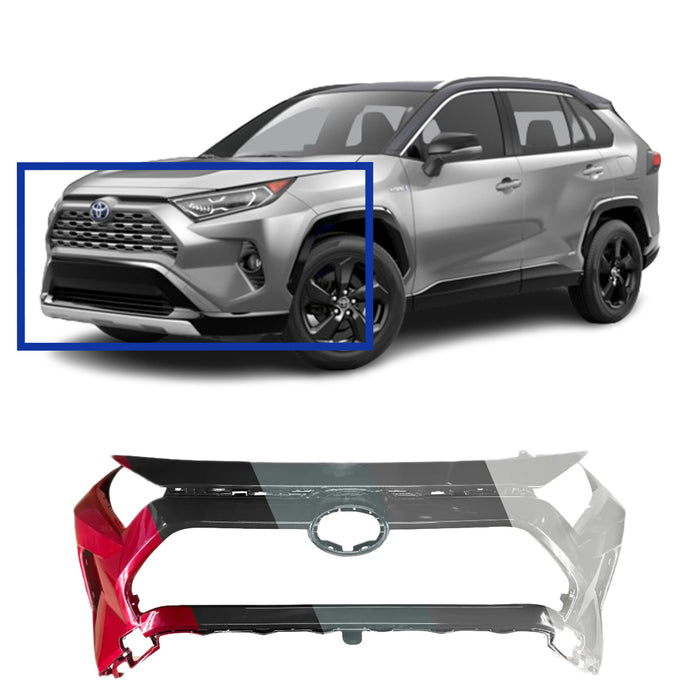 Toyota RAV4 Non Adventure/Trail Models OEM Front Bumper Without Sensor Holes And With Tow Hook Hole For Japan Manufactured Models - 521194A916