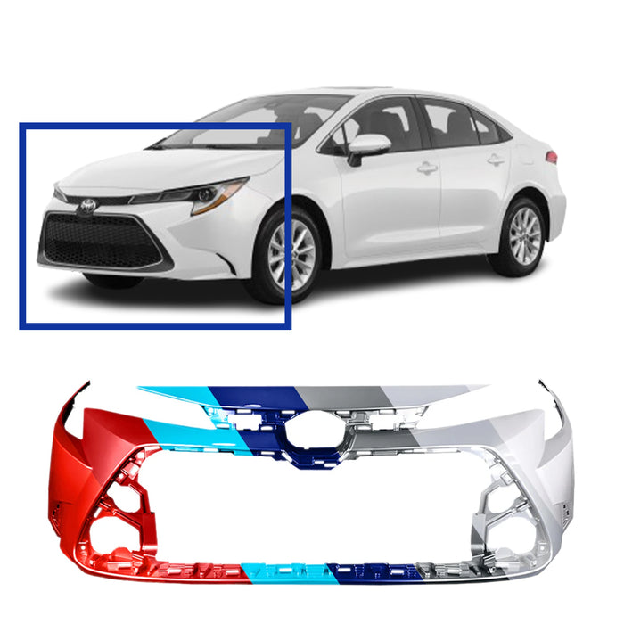 Toyota Corolla L/LE/XLE Sedan Front Bumper For USA Manufactured Models - TO1000459