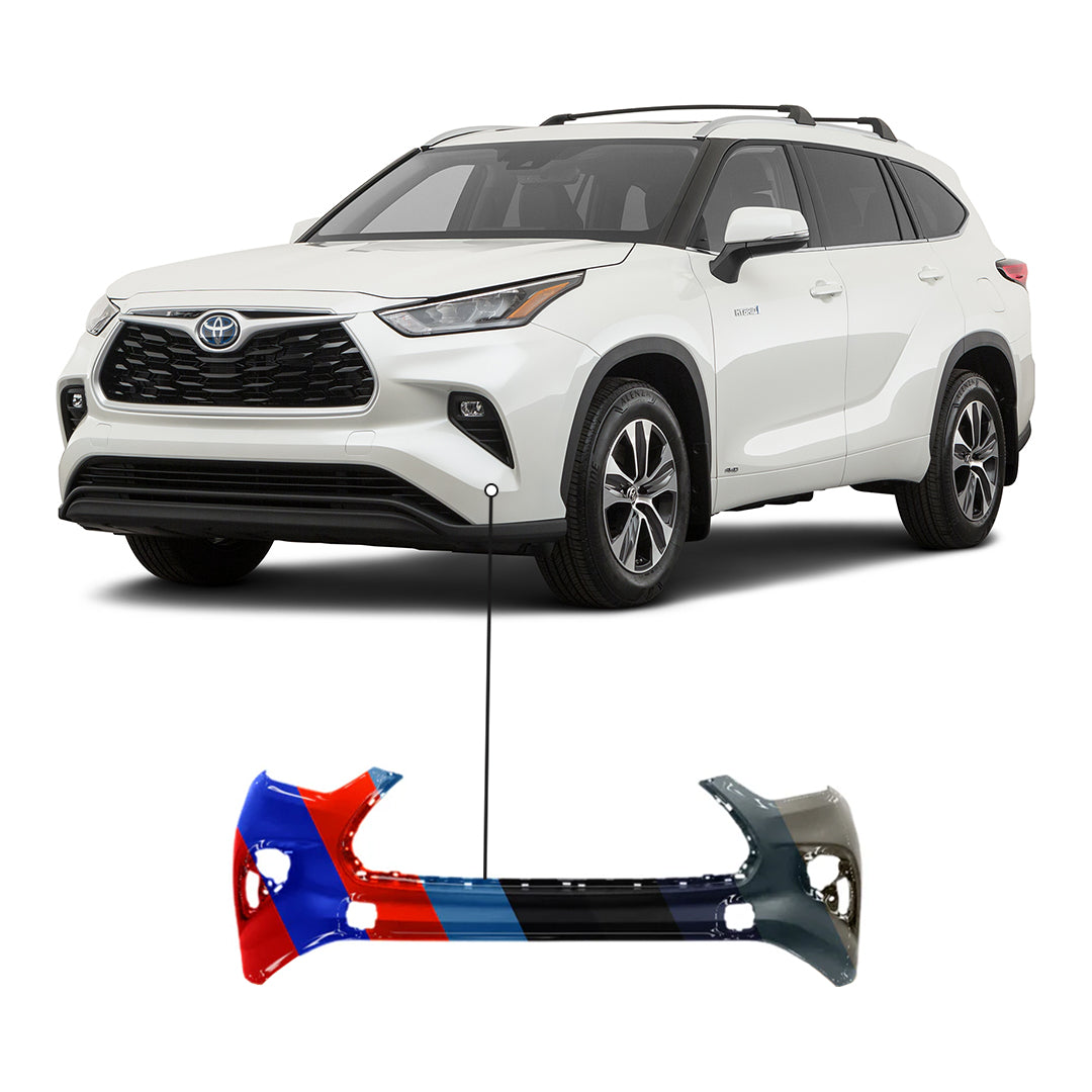 2020-2021 Toyota Highlander Front Bumper With Sensor Holes