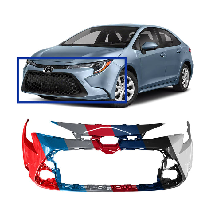 Toyota Corolla L/LE/XLE Sedan CAPA Certified Front Bumper For Japan Manufactured Models - TO1000464C