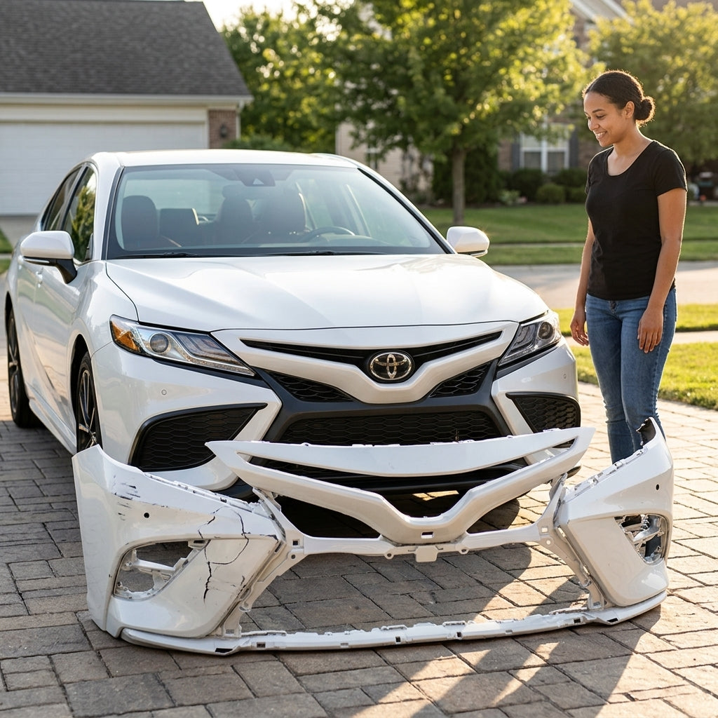 2021-2022 Toyota Camry XSE Non TRD Front Bumper With Sensor Holes