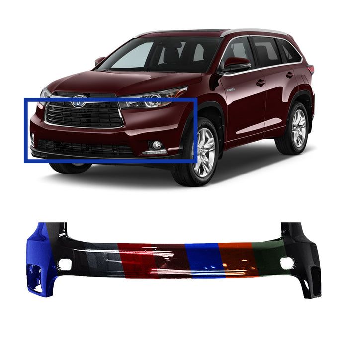 Toyota Highlander CAPA Certified Front Upper Bumper - TO1014102C