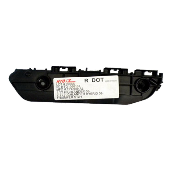 Toyota Highlander Front Driver Side Bumper Bracket Front Bumper Stay Plastic - TO1066167