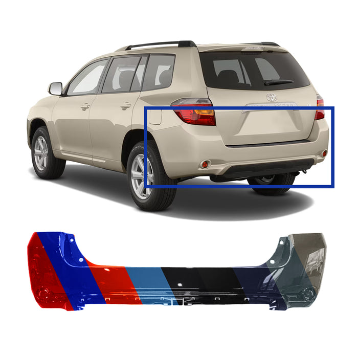 Toyota Highlander CAPA Certified Rear Upper Bumper - TO1100260C