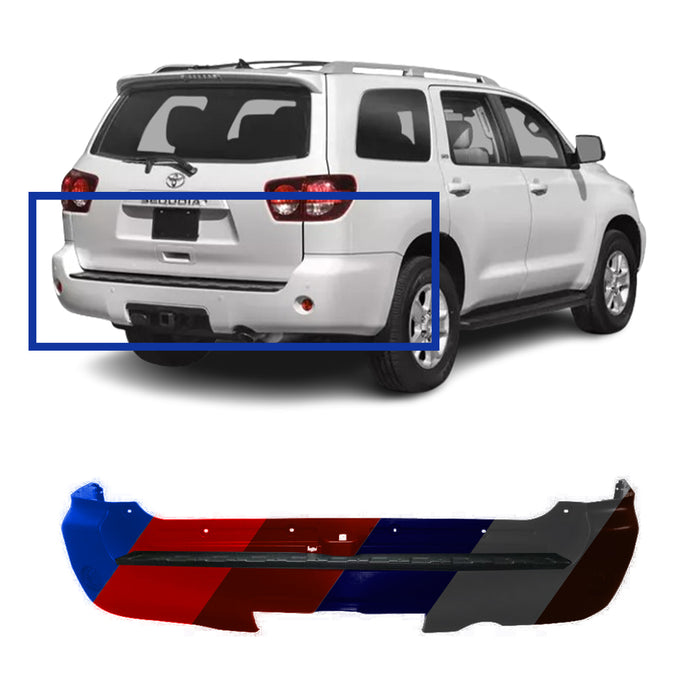 Toyota Sequoia Rear Bumper Without Sensor Holes - TO1100269