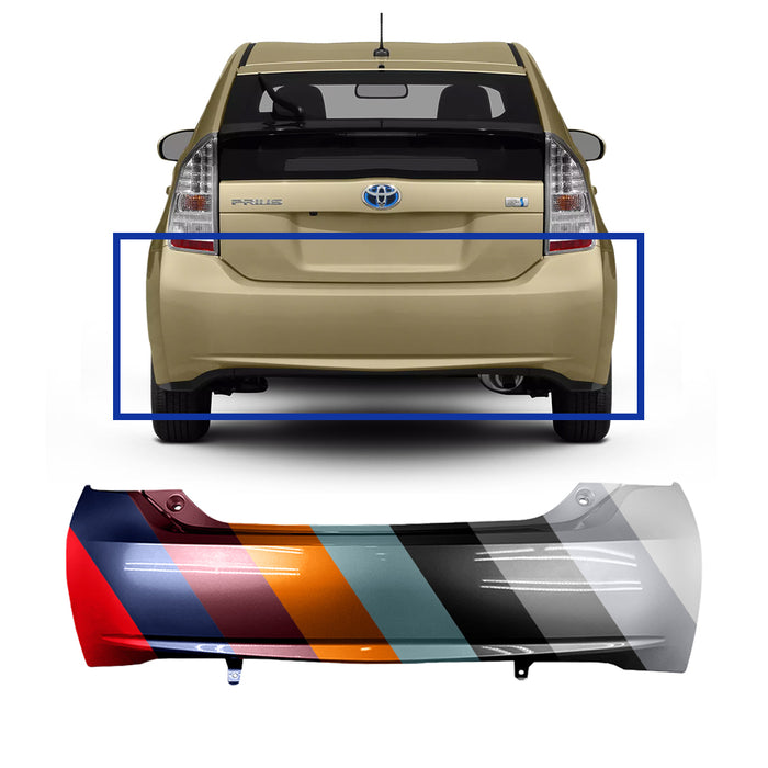 Toyota Prius CAPA Certified Rear Bumper With Spoiler Holes - TO1100280C