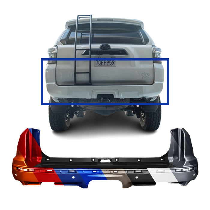 Toyota 4Runner Limited/Nightshade/TRD/SR5 CAPA Certified Rear Bumper With Sensor Holes - TO1100283C