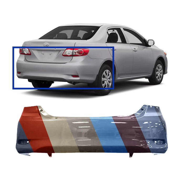 Toyota Corolla Base/CE/LE CAPA Certified Rear Bumper - TO1100287C