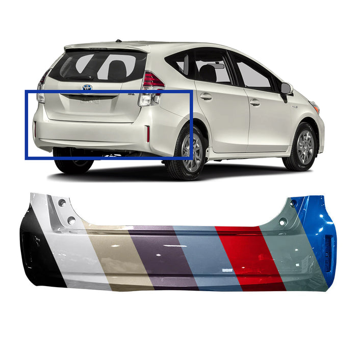 Toyota Prius V CAPA Certified Rear Bumper Without Spoiler Style - TO1100300C