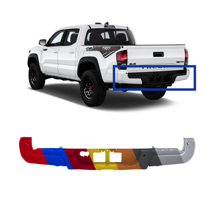 Toyota Tacoma Rear Bumper Assembly With Sensor Holes Without Tow Hitch - TO1103133