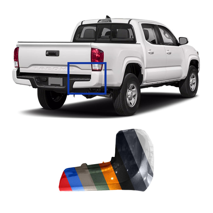 Toyota Tacoma Passenger Side CAPA Certified Rear Bumper End Without Sensor Holes - TO1105133C