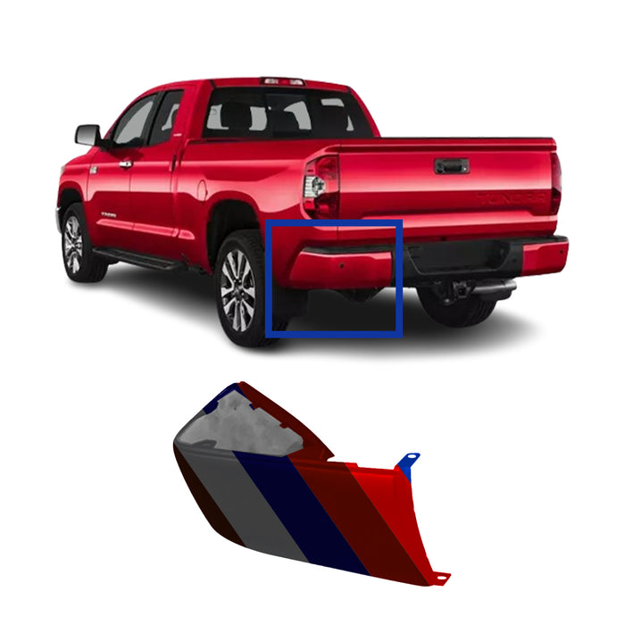 Toyota Tundra Driver Side CAPA Certified Rear Bumper End Without Sensor Holes - TO1116108C