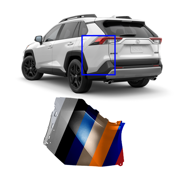 Toyota Rav 4 Adventure/Limited/TRD/Trail CAPA Certified Rear Driver Side Bumper End With Valance Holes - TO1116111C