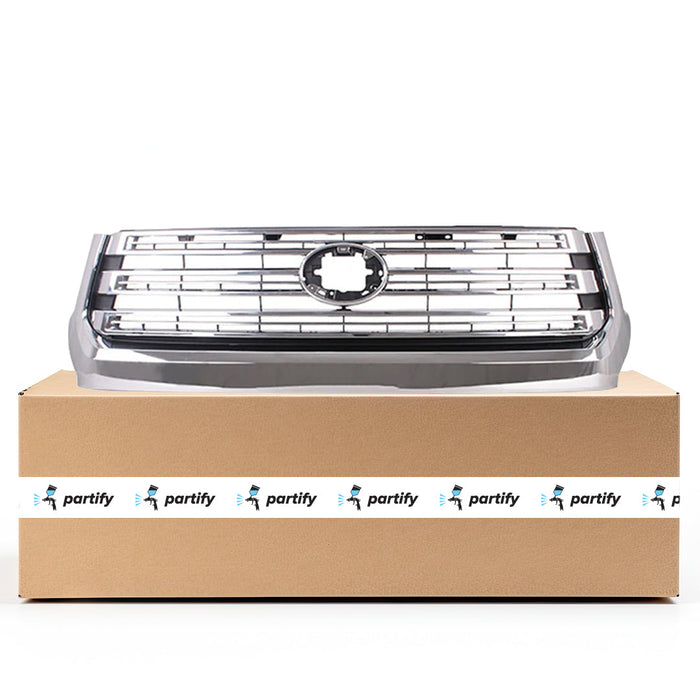 Toyota Tundra CAPA Certified Grille Billet Type W/Chrome Surround Chrome Assembly - TO1200458C